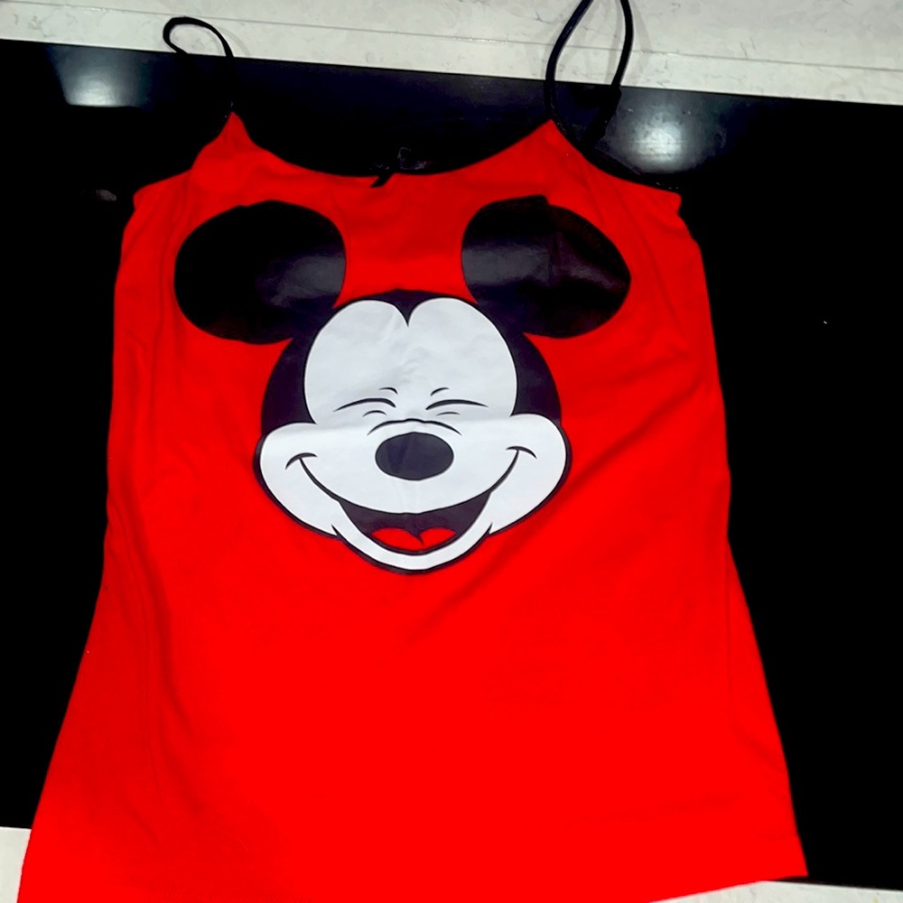 Disney Red Mickey Mouse Tank Top Size Medium